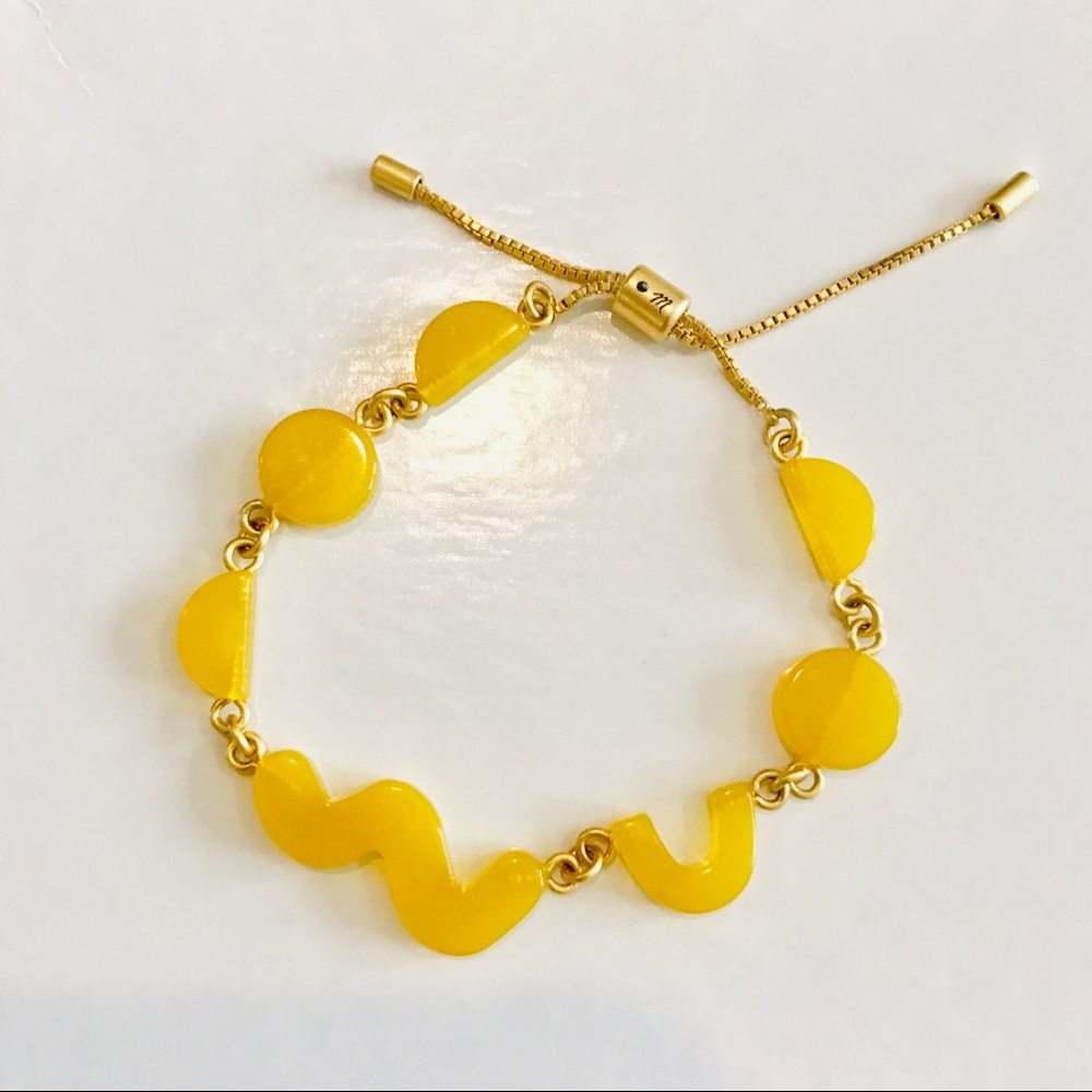 Madewell “Shapes” adjustable bracelet-yellow/gold